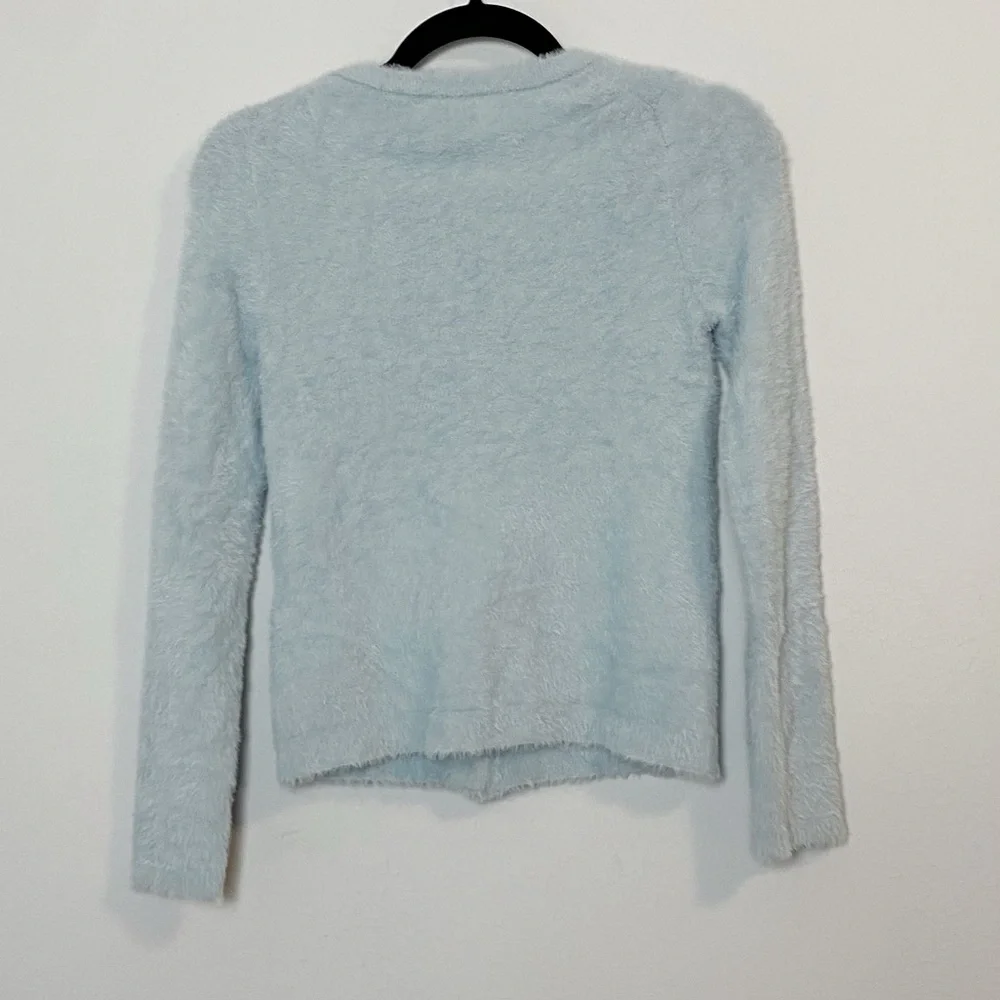 Madewell Hewitt Fuzzy Blue Cardigan